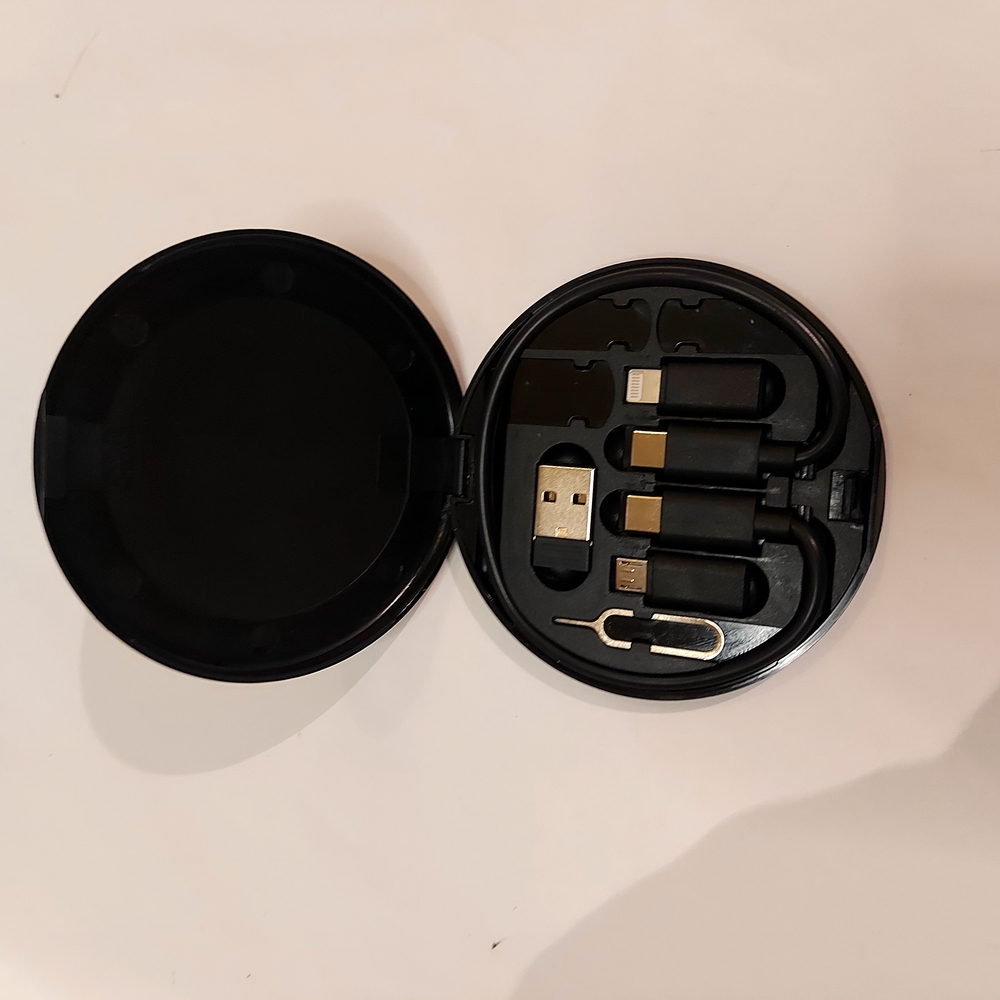Compact Black Charging Adapter Set